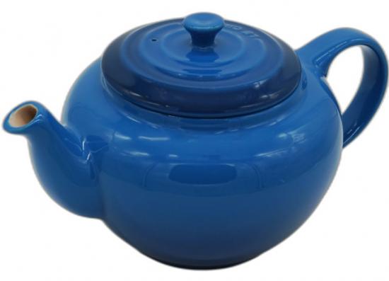 Le Creuset Teekanne aus Steinzeug mit Edelstahl-Siebeinsatz | Farbe: Marseille Blau